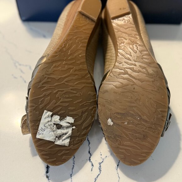 Anne Klein Boone Peep-Toe Wedge | 60156928-3YE | Women's 8.5 | Metallic Bronze - Picture 7 of 10